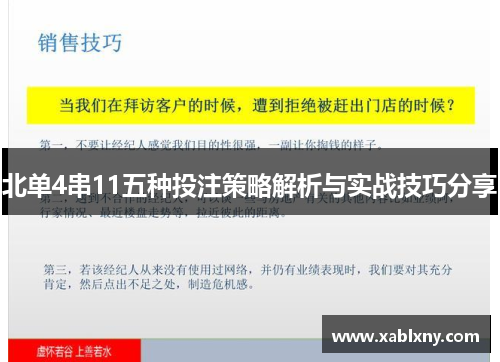 北单4串11五种投注策略解析与实战技巧分享